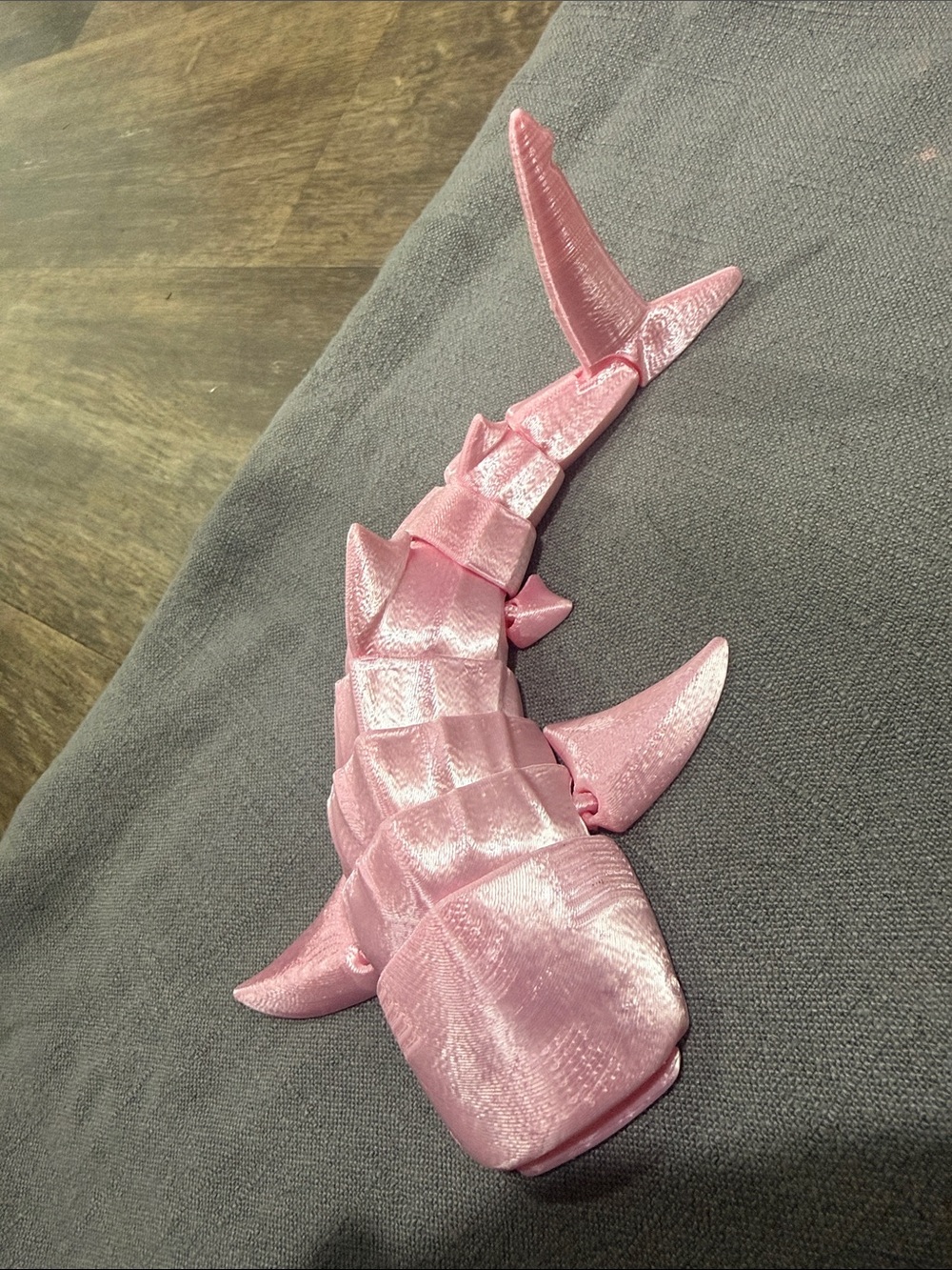 3D printed Pink Shark fidget